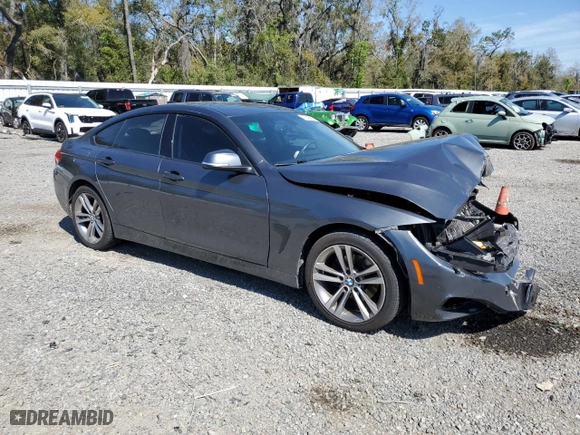 2015 BMW 4 Series 428i xDrive with VIN WBA4C9C57FD331175, listed as a Copart auction lot 47299665 with 0 mi miles and Salvage Title. Bid and sale history available at carsss.com. Image 4.