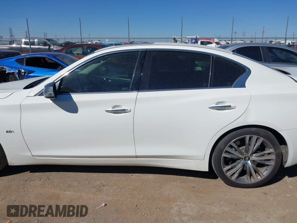 2018 Infiniti Q50 3.0t LUXE with VIN JN1EV7AP5JM355898, listed as a IAAI auction lot 40455903 with 80,812 mi miles. Bid and sale history available at carsss.com. Image 15.