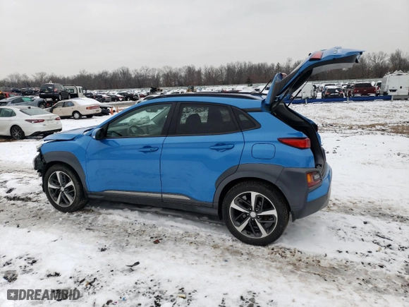 2018 Hyundai Kona Ultimate with VIN KM8K5CA55JU102809, listed as a Copart auction lot 44889365 with 55,106 mi miles and Salvage Title. Bid and sale history available at carsss.com. Image 2.