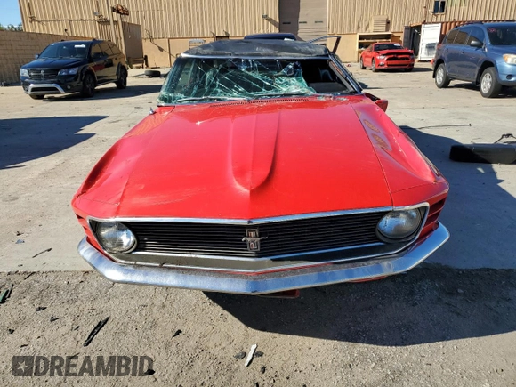 1970 Ford Mustang с VIN 0T01F165510, выставлен на аукционе Copart как лот 84385364 с пробегом 42 907 миль миль и Списание • Salvage title. История ставок и продаж доступна на DreamBid. Изображение 5.