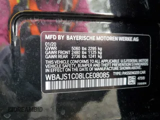 2020 BMW 5 Series 540i с VIN WBAJS1C08LCE08085, выставлен на аукционе Copart как лот 87147214 с пробегом 11 000 миль миль и На запчасти • Non repairable. История ставок и продаж доступна на DreamBid. Изображение 12.