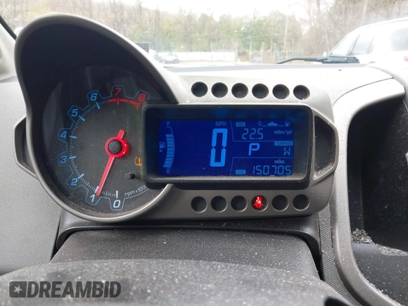 2014 Chevrolet Sonic LT with VIN 1G1JC5SH5E4202854, listed as a IAAI auction lot 42049844 with 150,705 mi miles and . Bid and sale history available at DreamBid. Image 7.