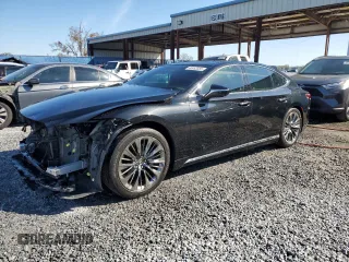 2018 Lexus LS with VIN JTHB5LFF6J5006184, listed as a Copart auction lot 46463555 with 34,506 mi miles and Salvage Title. Bid and sale history available at carsss.com. Image 1.