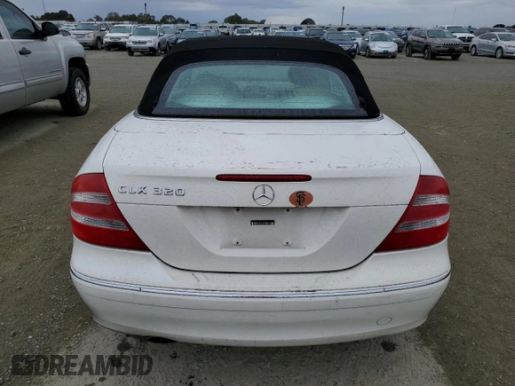 2005 Mercedes-Benz CLK 320 with VIN WDBTK65G95T044664, listed as a Copart auction lot 76533454 with 127,431 mi miles and Salvage Title. Bid and sale history available at DreamBid. Image 6.