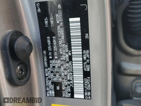 2015 Lexus NX 300h with VIN JTJBJRBZ4F2020395, listed as a Copart auction lot 43951295 with Not provided miles and Salvage title. Bid and sale history available at DreamBid. Image 12.