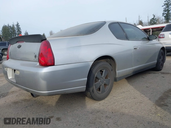 2006 Chevrolet Monte Carlo LT 3.5L z VIN 2G1WM15K369196117, wystawiony jako IAAI lot #41764311 z przebiegiem 204 716 mil mil oraz . Historia ofert i sprzedaży dostępna na DreamBid. Obrazek 4.