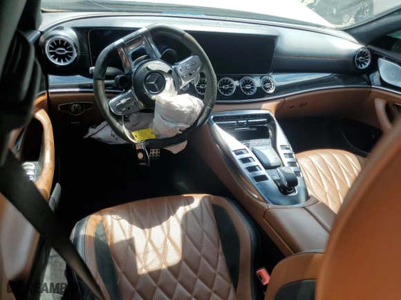 2021 Mercedes-Benz AMG GT with VIN W1K7X5KB4MA041016, listed as a Copart auction lot 69304774 with 54,871 mi miles and Salvage Title. Bid and sale history available at carsss.com. Image 8.