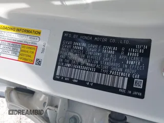 2025 Honda Civic Type R z VIN JHMFL5G46SX002433, wystawiony jako IAAI lot #42097750 z przebiegiem 3 270 mil mil oraz . Historia ofert i sprzedaży dostępna na DreamBid. Obrazek 9.