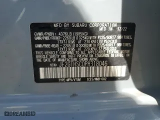 2023 Subaru Crosstrek Sport with VIN JF2GTHSC0PH318046, listed as a Copart auction lot 47891205 with 39,650 mi miles and Salvage Title. Bid and sale history available at carsss.com. Image 13.