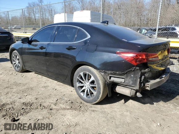 2015 Acura TLX with VIN 19UUB1F38FA024618, listed as a Copart auction lot 46225745 with 158,286 mi miles and Salvage Title. Bid and sale history available at carsss.com. Image 2.