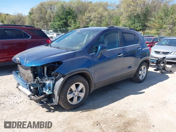 2020 Chevrolet Trax LT with VIN 3GNCJLSB6LL288423, listed as a IAAI auction lot 42213843 with 75,624 mi miles and . Bid and sale history available at DreamBid. Image 2.