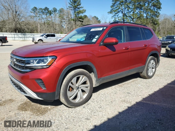 2021 Volkswagen Atlas SE z VIN 1V2WR2CA0MC517141, wystawiony jako Copart lot #47005475 z przebiegiem 53 929 mil mil oraz Szkoda całkowita • Salvage title. Historia ofert i sprzedaży dostępna na DreamBid. Obrazek 1.