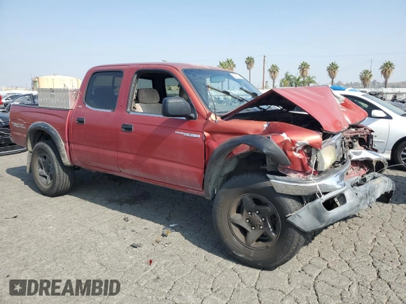 2002 Toyota Tacoma PreRunner with VIN 5TEGN92N82Z061712, listed as a Copart auction lot 62583225 with 262,222 mi miles and Clean title. Bid and sale history available at DreamBid. Image 4.