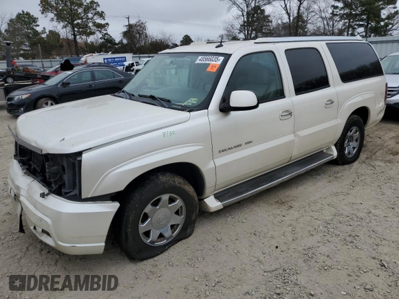 2005 Cadillac Escalade ESV z VIN 3GYFK66N65G216037, wystawiony jako Copart lot #48566035 z przebiegiem 248 970 mil mil oraz Szkody całkowita. Historia ofert i sprzedaży dostępna na DreamBid. Obrazek 1.