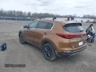 2020 Kia Sportage S with VIN KNDP6CAC0L7661515, listed as a IAAI auction lot 41897308 with 51,991 mi miles. Bid and sale history available at carsss.com. Image 3.