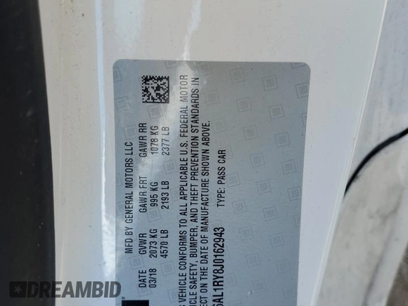 2018 Cadillac ATS-V z VIN 1G6AL1RY8J0162943, wystawiony jako Copart lot #79599824 z przebiegiem Nie podano mil oraz Szkody całkowita. Historia ofert i sprzedaży dostępna na DreamBid. Obrazek 12.