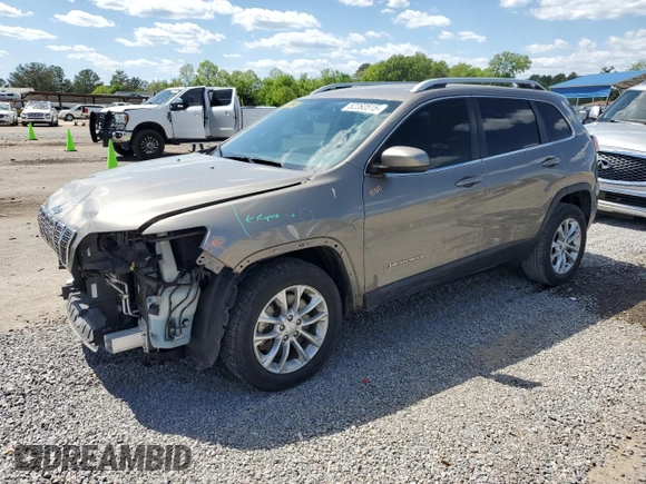 2019 Jeep Cherokee Latitude with VIN 1C4PJLCB5KD344705, listed as a Copart auction lot 52260515 with 110,894 mi miles and Salvage Title. Bid and sale history available at carsss.com. Image 1.