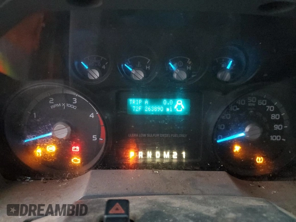2011 Ford F-350 Platinum with VIN 1FT7W3BT3BEB73247, listed as a Copart auction lot 76969434 with 263,890 mi miles and Salvage title. Bid and sale history available at DreamBid. Image 9.
