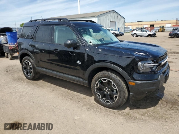 2025 Ford Bronco Sport Outer Banks with VIN 3FMCR9CN7SRE51424, listed as a Copart auction lot 58497645 with 1,876 mi miles and Clean title. Bid and sale history available at DreamBid. Image 4.