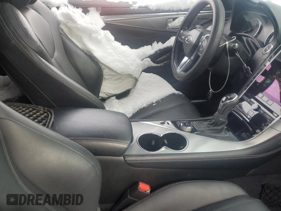 2017 Infiniti Q60 Premium with VIN JN1CV7EL4HM320567, listed as a Copart auction lot 79455314 with 74,043 mi miles and Salvage title. Bid and sale history available at DreamBid. Image 7.