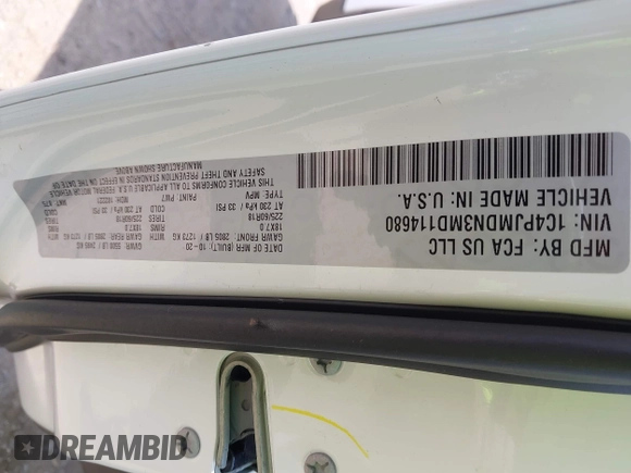 2021 Jeep Cherokee Limited с VIN 1C4PJMDN3MD114680, выставлен на аукционе IAAI как лот 42491880 с пробегом 49 876 миль миль и . История ставок и продаж доступна на DreamBid. Изображение 9.