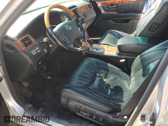 2005 Lexus LS 430 with VIN JTHBN36F455004665, listed as a Copart auction lot 55113815 with Not Provided miles and Clean Title. Bid and sale history available at carsss.com. Image 7.