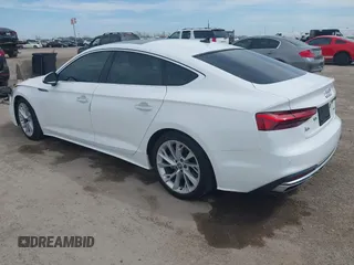 2021 Audi A5 Sportback Premium with VIN WAUABCF5XMA008431, listed as a IAAI auction lot 41801855 with 24,226 mi miles. Bid and sale history available at carsss.com. Image 3.