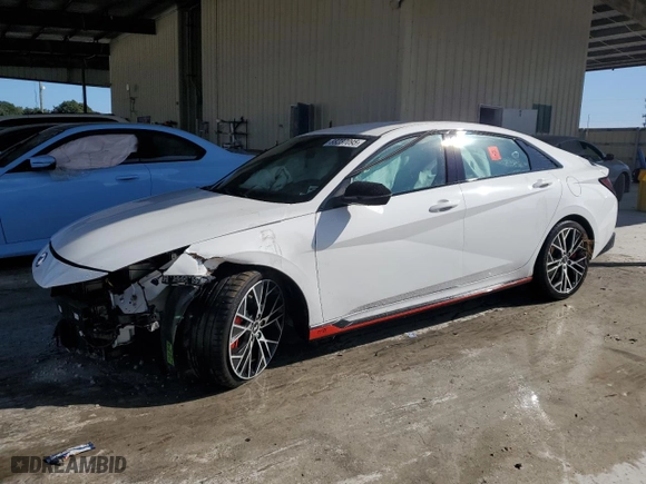 2023 Hyundai Elantra N with VIN KMHLW4AK9PU018496, listed as a Copart auction lot 88237095 with 11,456 mi miles and Non Repairable. Bid and sale history available at carsss.com. Image 1.