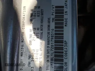 2013 Mazda 3 i Touring with VIN JM1BL1L72D1798516, listed as a Copart auction lot 48403115 with 307,974 mi miles and Salvage Title. Bid and sale history available at DreamBid. Image 12.