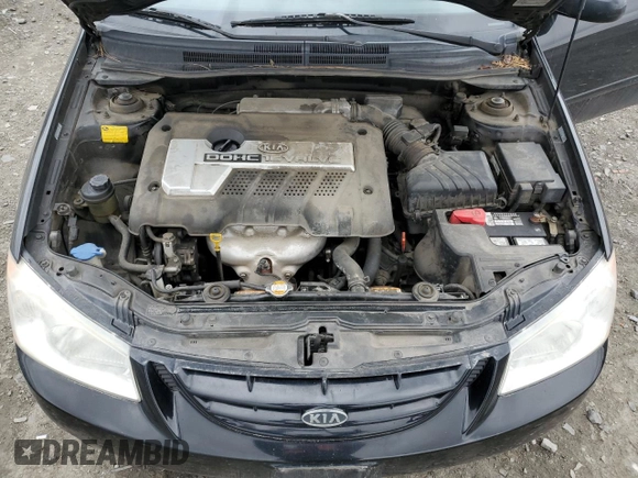 2006 Kia Spectra EX with VIN KNAFE121765363296, listed as a Copart auction lot 48929955 with 174,666 mi miles and Salvage Title. Bid and sale history available at carsss.com. Image 11.