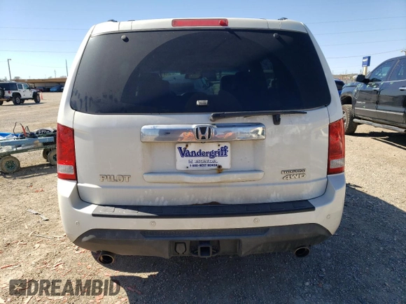 2012 Honda Pilot Touring with VIN 5FNYF4H90CB044159, listed as a Copart auction lot 47994455 with 164,578 mi miles and Salvage Title. Bid and sale history available at DreamBid. Image 6.