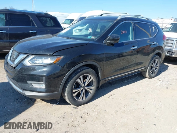 2017 Nissan Rogue SL with VIN 5N1AT2MVXHC859907, listed as a IAAI auction lot 41672011 with 108,949 mi miles. Bid and sale history available at carsss.com. Image 2.