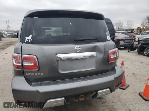 2018 Nissan Armada SV with VIN JN8AY2NC5J9553241, listed as a Copart auction lot 81719714 with 123,570 mi miles and Salvage Title. Bid and sale history available at carsss.com. Image 6.