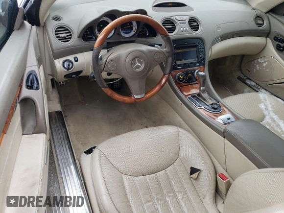 2009 Mercedes-Benz SL 550 with VIN WDBSK71F09F153162, listed as a Copart auction lot 88884365 with 155,973 mi miles and Salvage title. Bid and sale history available at DreamBid. Image 8.