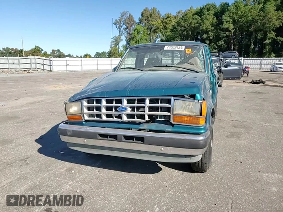 1992 Ford Ranger with VIN 1FTCR10A3NTA81065, listed as a Copart auction lot 74002434 with 9,827 mi miles and Salvage Title. Bid and sale history available at carsss.com. Image 10.