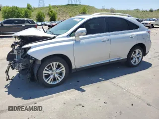2010 Lexus RX 450h with VIN JTJBC1BA1A2021910, listed as a Copart auction lot 60155065 with Not provided miles and Salvage title. Bid and sale history available at DreamBid. Image 1.