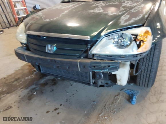 2002 Honda Civic LX with VIN 2HGES16612H595748, listed as a IAAI auction lot 41356181 with 299,899 mi miles. Bid and sale history available at carsss.com. Image 6.