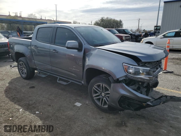 2021 Chevrolet Colorado 2WD Work Truck with VIN 1GCGSBEN5M1130655, listed as a Copart auction lot 42762755 with 109,716 mi miles and Salvage title. Bid and sale history available at DreamBid. Image 4.