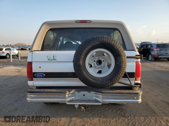 1996 Ford Bronco Custom with VIN 1FMEU15H2TLA52176, listed as a Copart auction lot 50829335 with 204,411 mi miles and Salvage Title. Bid and sale history available at carsss.com. Image 6.