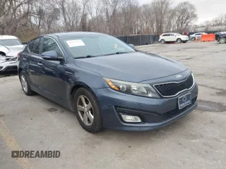 2015 Kia Optima LX with VIN 5XXGM4A74FG483165, listed as a IAAI auction lot 41117924 with 167,329 mi miles. Bid and sale history available at carsss.com. Image 1.