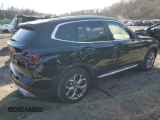 2023 BMW X3 xDrive30i with VIN 5UX53DP01P9R97895, listed as a Copart auction lot 47748745 with 18,193 mi miles and Salvage Title. Bid and sale history available at carsss.com. Image 3.