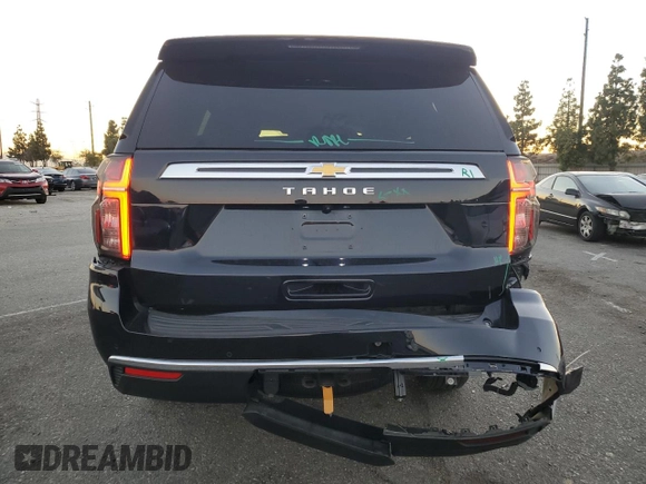 2023 Chevrolet Tahoe LS with VIN 1GNSCMKD4PR505432, listed as a Copart auction lot 81931984 with 9,340 mi miles and Salvage title. Bid and sale history available at DreamBid. Image 6.