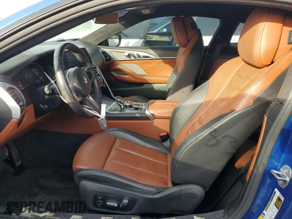 2019 BMW 8 Series M850i xDrive with VIN WBABC4C55KBU96089, listed as a Copart auction lot 77600764 with 25,133 mi miles and Non Repairable. Bid and sale history available at carsss.com. Image 7.