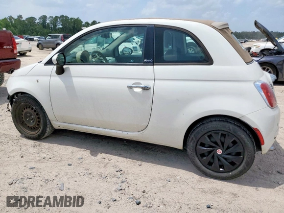 2012 FIAT 500 Pop with VIN 3C3CFFDR2CT382356, listed as a Copart auction lot 58162255 with 199,031 mi miles and Salvage title. Bid and sale history available at DreamBid. Image 2.
