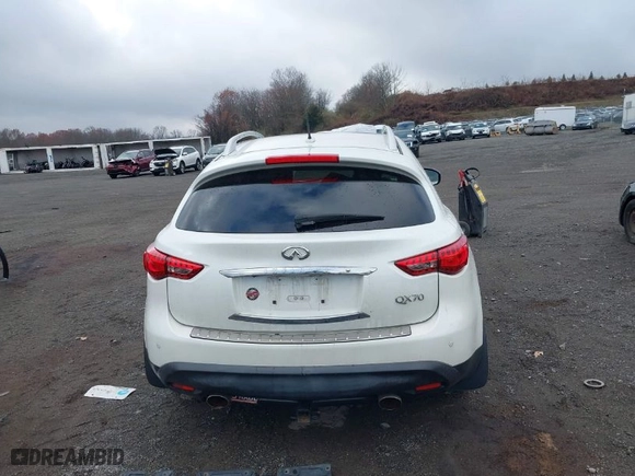 2017 Infiniti QX70 with VIN JN8CS1MW9HM410641, listed as a IAAI auction lot 40828078 with NaN miles. Bid and sale history available at carsss.com. Image 16.