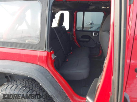 2022 Jeep Wrangler Unlimited Sport S with VIN 1C4HJXDG1NW144404, listed as a IAAI auction lot 41690330 with 48,542 mi miles and . Bid and sale history available at DreamBid. Image 8.