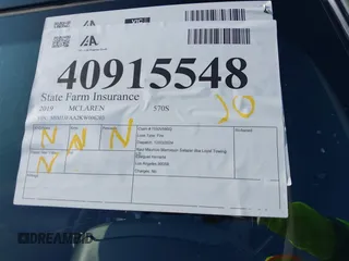 2019 McLaren 570S z VIN SBM13FAA2KW006203, wystawiony jako IAAI lot #40915548 z przebiegiem Nie podano mil oraz . Historia ofert i sprzedaży dostępna na DreamBid. Obrazek 14.