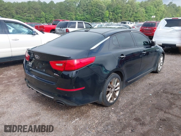 2014 Kia Optima SXL Turbo with VIN 5XXGR4A6XEG323587, listed as a IAAI auction lot 42130696 with 249,982 mi miles and . Bid and sale history available at DreamBid. Image 4.