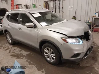 2015 Nissan Rogue S with VIN KNMAT2MV9FP558345, listed as a IAAI auction lot 41530855 with 128,387 mi miles. Bid and sale history available at carsss.com. Image 1.