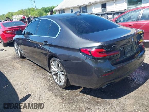 2021 BMW 5 Series 530i xDrive with VIN WBA13BJ0XMWX00677, listed as a IAAI auction lot 42100435 with 66,140 mi miles and . Bid and sale history available at DreamBid. Image 3.